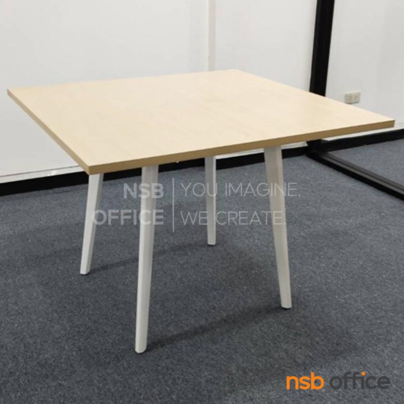 โต๊ะประชุมทรงสี่เหลี่ยม  รุ่น Aston ll (แอสตัน 2) ขนาด 80W, 100W cm. ขาเหล็กพ่นสี