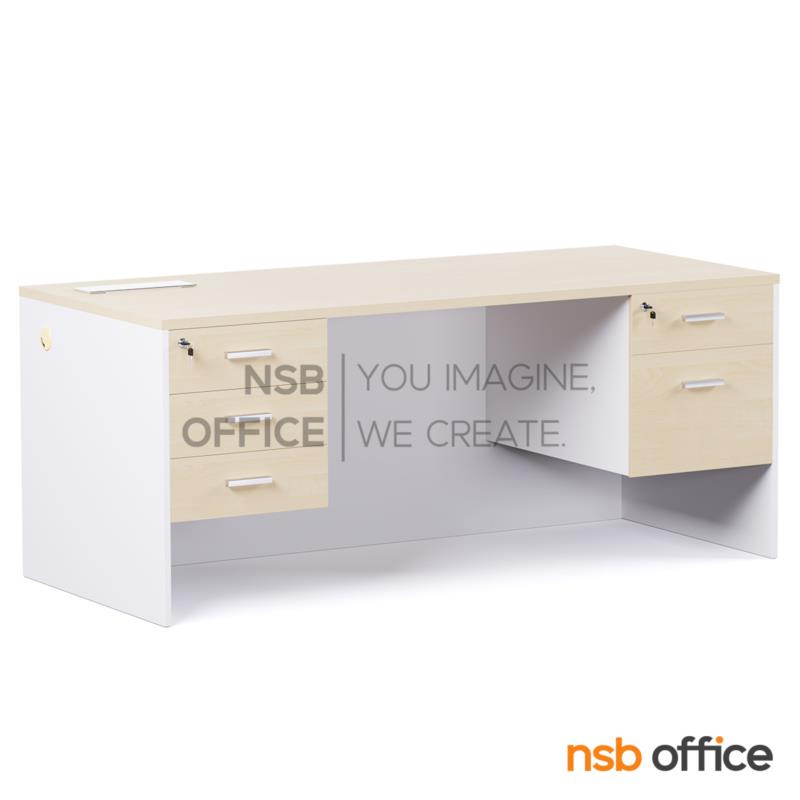 โต๊ะผู้บริหาร 5 ลิ้นชัก รุ่น Zircon (เซอร์คอน) ขนาด 180W cm.  พร้อมป๊อปอัพทรงฝาเปิด A24A078