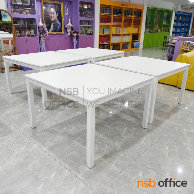 โต๊ะจตุรัสไม้ยางพารา top ลามิเนต HPL รุ่น Julie (จูลี่) 75, 90, 120W cm 