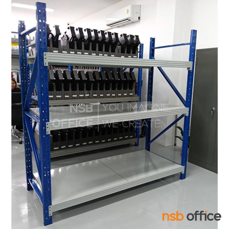 ชั้นเหล็ก MB-500 ขนาด 200*80D cm แบบ 3 และ 4 ชั้น รับน้ำหนักได้ 500 kg./แผ่นชั้น
