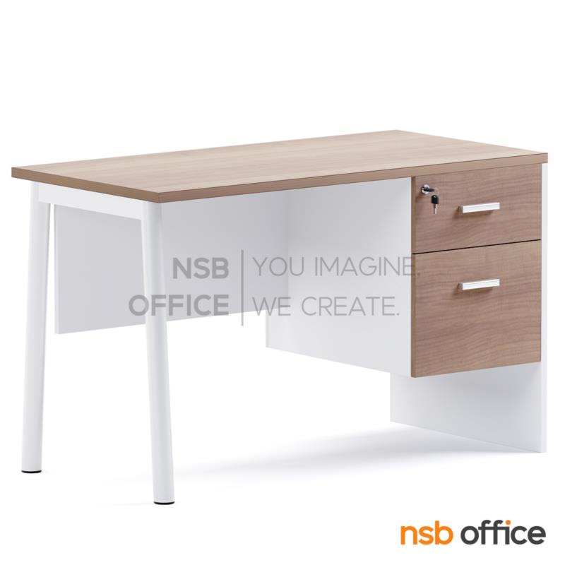 A10A172:โต๊ะทำงาน 2 ลิ้นชัก รุ่น Anavar (อนาวาร์) ขนาด 120W cm. ขาเหล็ก