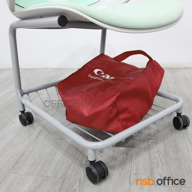 เก้าอี้เฟรมโพลี่ล้อเลื่อน รุ่น Nestly (เนสท์ลี่)  มีที่วางของด้านใต้