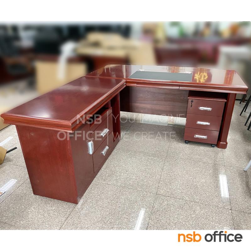 โต๊ะทำงานผู้บริหารตัวแอล รุ่น Avarius (อาวาเรียส) ขนาด 160W ,180W ,200W cm. พร้อมตู้ลิ้นชักและตู้ข้าง