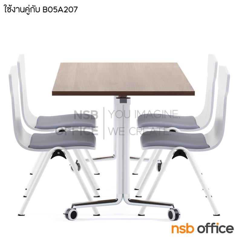 โต๊ะประชุมพับเก็บได้ล้อเลื่อน รุ่น Ashley II (แอชลีย์ 2) ลึก 80D cm. ขาเหล็กพ่นสี ปลายขาอลูมิเนียม ล้อล็อกได้