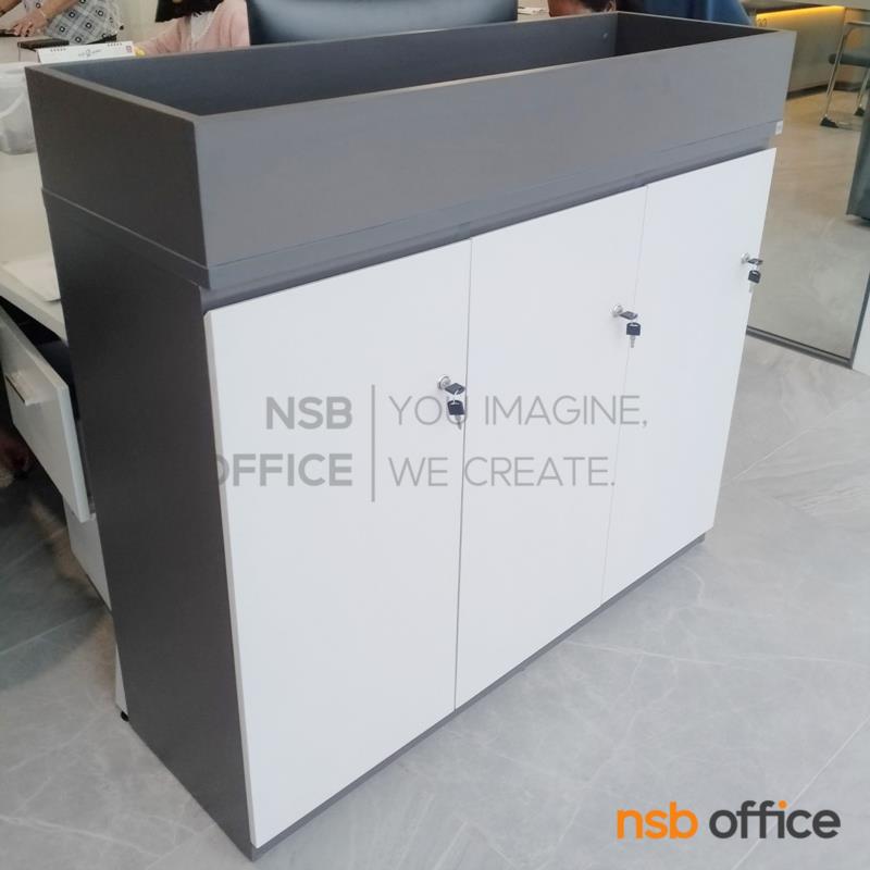 ตู้เก็บเอกสารบานเปิดพร้อมช่องวางของด้านบน รุ่น Collin (คอลลิน)  บานเพ่ 