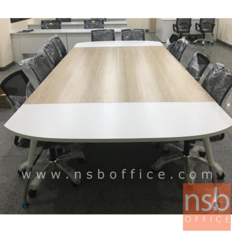 โต๊ะประชุมหัวโค้ง ขาปลายเรียว รุ่น Callyn (คอลลิน) ลึก 120 cm.  