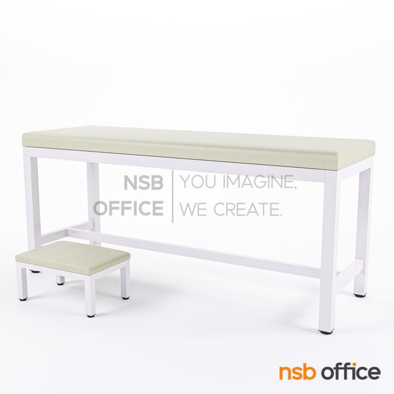 B32A007:เตียงตรวจคนไข้ รุ่น Merlin ll (เมอร์ลิน 2)   ขนาด 180W cm. โครงขาเหล็กเหลี่ยม