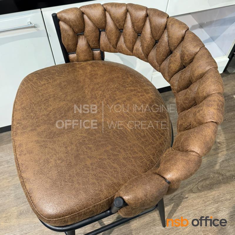 เก้าอี้บาร์สูงหุ้มหนังเทียม รุ่น Olwen (โอเว่น)  ขาเหล็ก