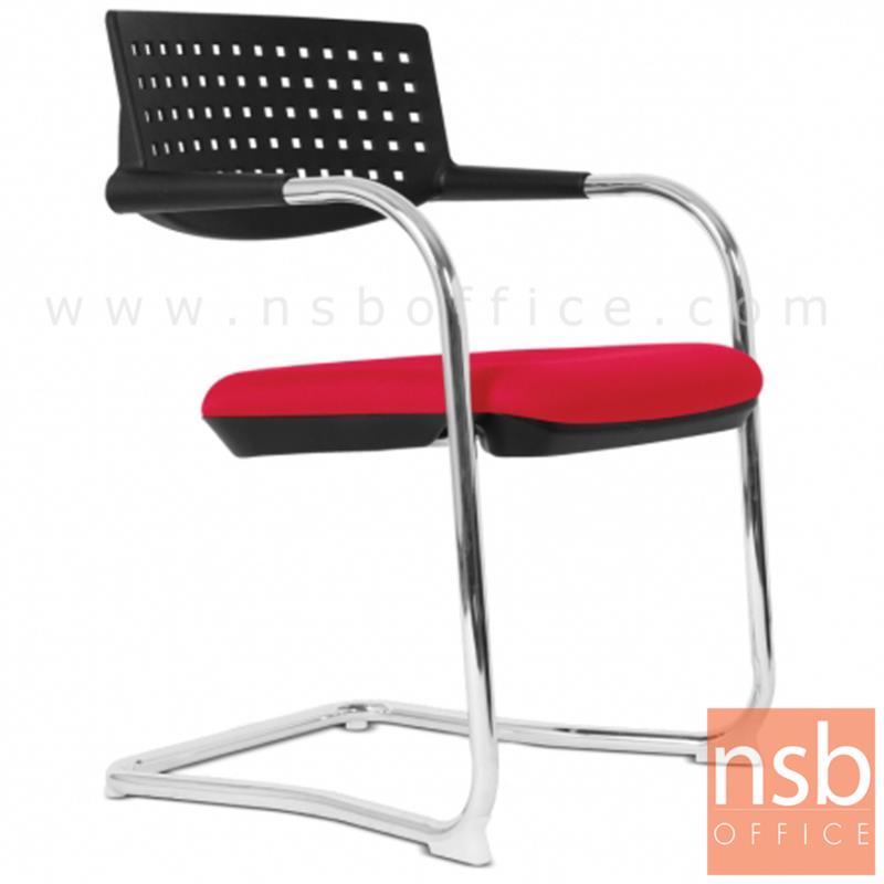 B04A131:เก้าอี้รับแขกขาตัวซีหลังเปลือกโพลี่ รุ่น Judith (จูดิธ)  ขาเหล็กชุบโครเมี่ยม