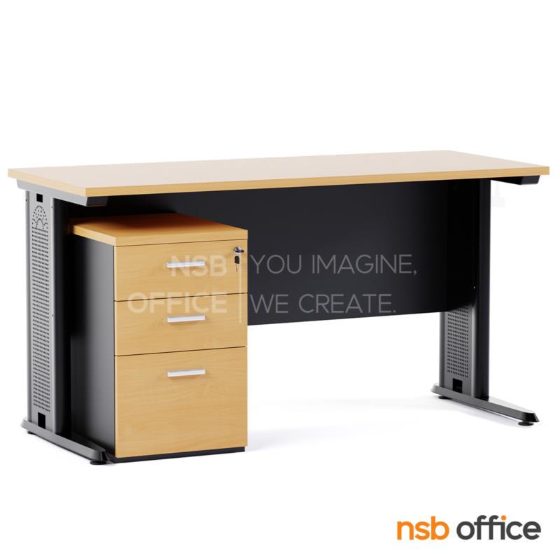 A40A006:โต๊ะคอมพิวเตอร์ 3 ลิ้นชัก รุ่น Zendar (เซนดาร์) ขนาด 120W, 150W cm. 