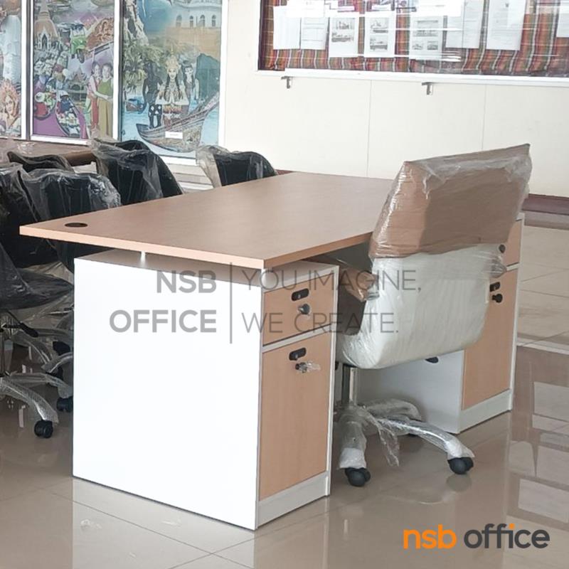 โต๊ะทำงาน 2 ลิ้นชัก  2 บานเปิด รุ่น Davin (ดาวิน) ขนาด 160W cm. มีกุญแจล็อครหัส