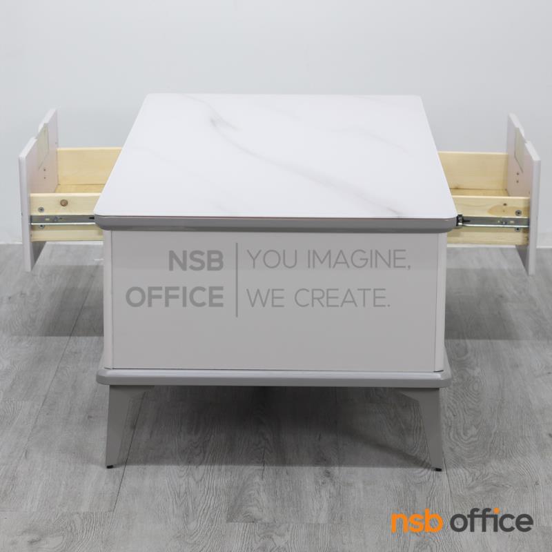 โต๊ะกลางหน้ากระจก รุ่น Allida (อัลลิดา) ขนาด 120W cm. ขาเหล็ก