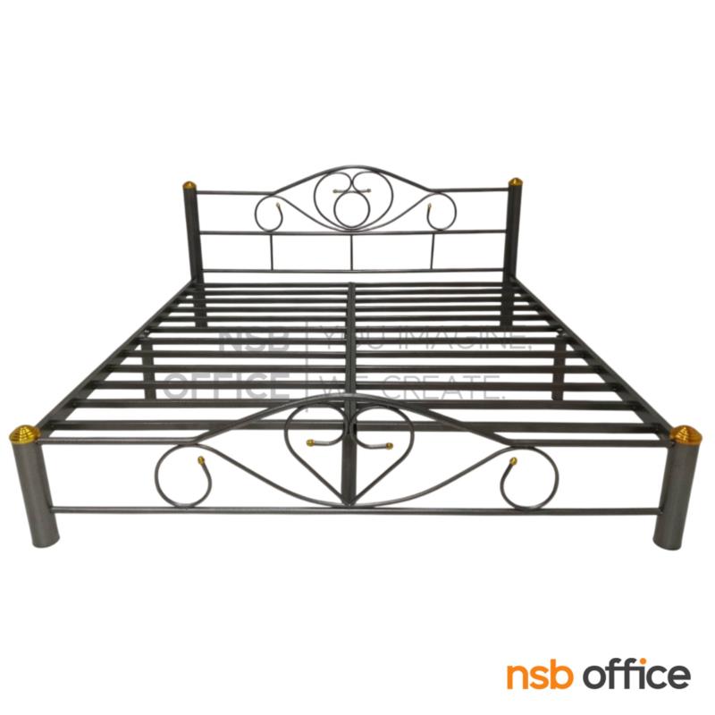 G12A351:เตียงเหล็ก 6 ฟุต รุ่น Anakin (อนาคิน)  โครงเหล็กสีหินเกร็ด