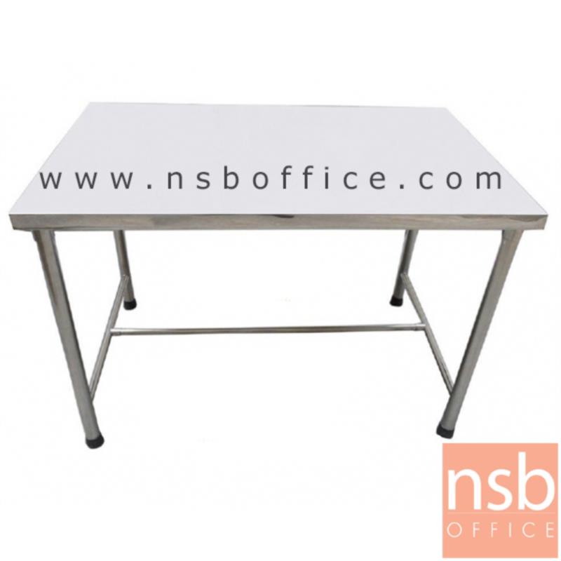 G12A181:โต๊ะพับสแตนเลสล้วน ขาสามารถถอดได้  (ผลิต 4 ขนาดคือ 110W,  150W , 180W, 200W cm.) 
