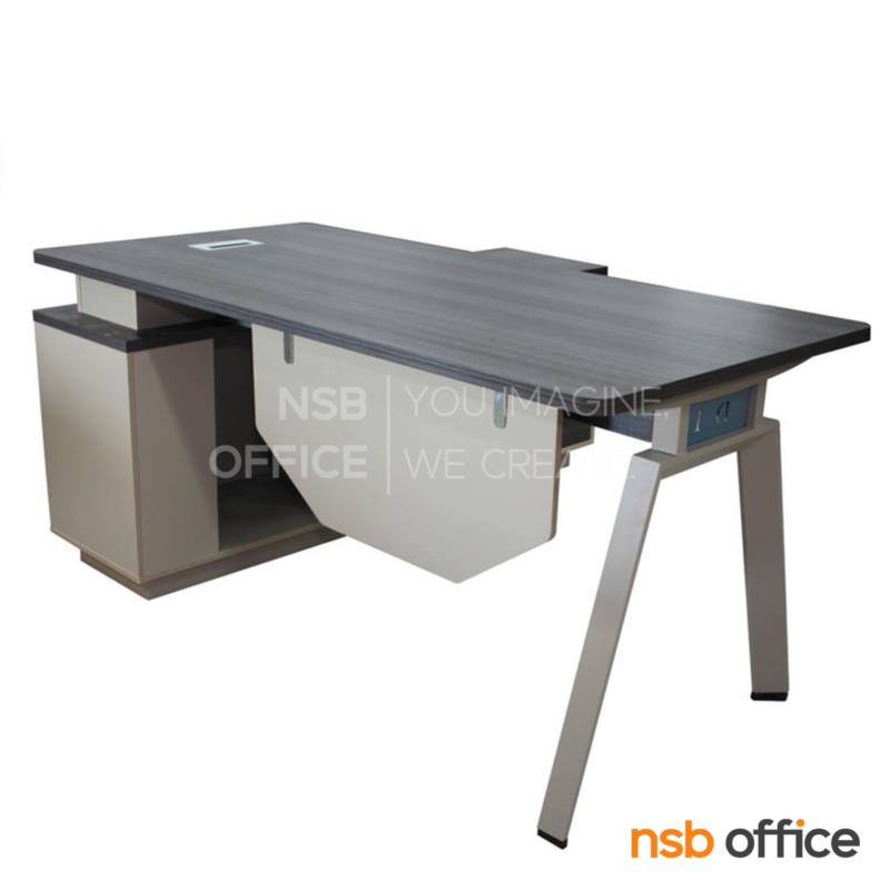 โต๊ะผู้บริการตัวแอล รุ่น Quantum (ควอนตัม) ขนาด 160W ,180W cm พร้อมตู้ข้าง