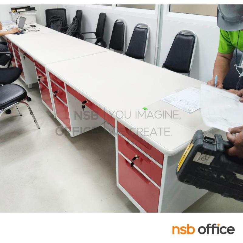 โต๊ะทำงานเหล็ก 7 ลิ้นชัก รุ่น OD-50  ขนาด 5 ฟุต
