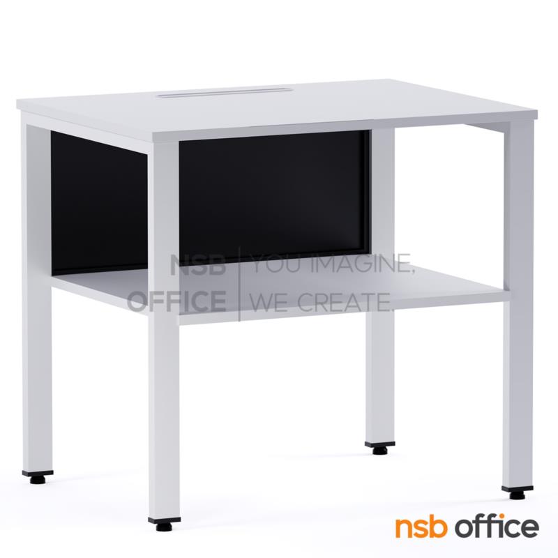 A10A141:โต๊ะวางปริ้นเตอร์ มีที่วางกระดาษและช่องสอดกระดาษ รุ่น Onyx (โอนิกซ์) ขนาด 80W cm.  ขาเหล็ก