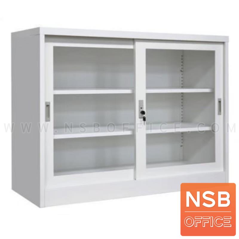 ตู้เอกสารเหล็ก บานเลื่อนกระจก รุ่น Rocco (ร็อคโค่) ขนาด 91.7W, 120W cm กุญแจล็อก