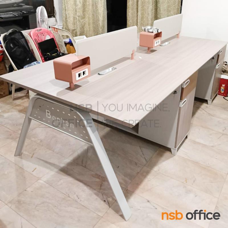 โต๊ะทำงานกลุ่ม  รุ่น Odile (โอดีล) ขนาด 2 และ 4 ที่นั่ง  พร้อมมินิสกรีนและตู้เก็บของ