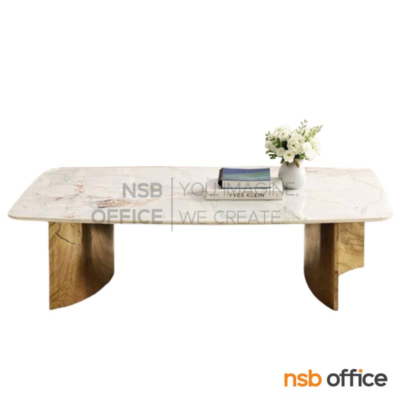 B42A004:โต๊ะกลางหน้าหิน รุ่น Vionelle (วีโอเนล) ขนาด 130W cm. โครงขาสแตนเลสสีทอง