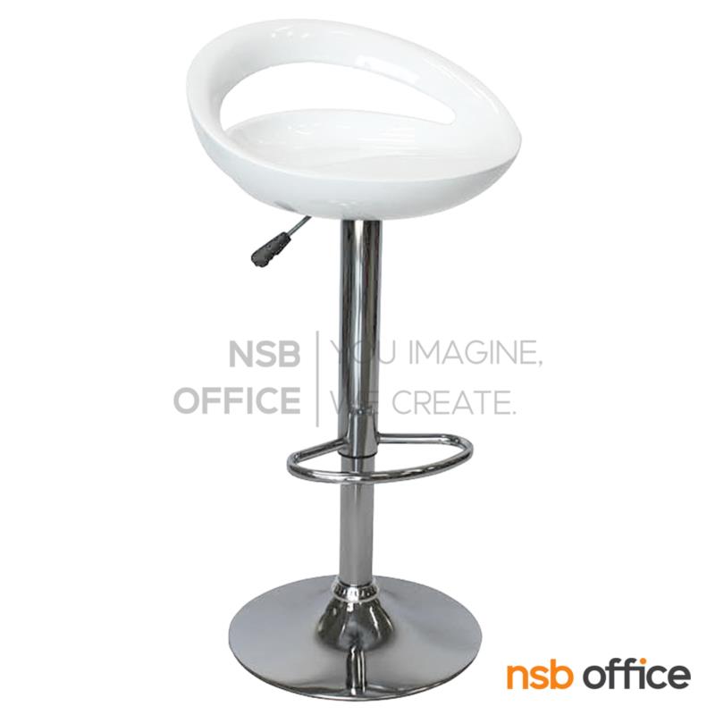 B18A080:เก้าอี้บาร์สูงพลาสติก รุ่น Jupiter (จูปิเตอร์)   ขาโครเมี่ยมฐานจานกลม