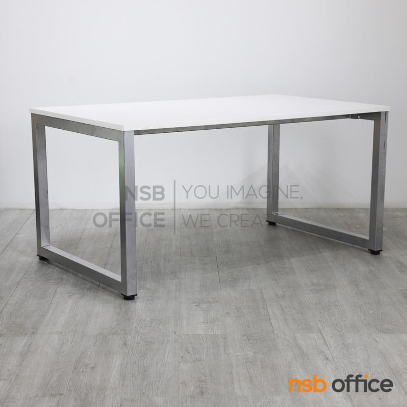 C12A058:โต๊ะปฏิบัติการหน้าท็อปโฟเมก้าขาวเงา รุ่น Romance (โรแมนซ์) ขนาด 150W cm.  โครงขาสีบรอนซ์