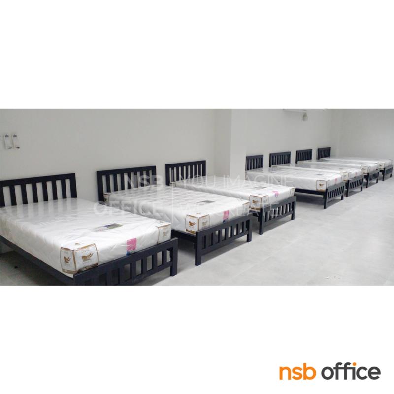 เตียงเหล็กเหลี่ยม หัวระแนงแนวตั้ง   3.5, 5 และ 6 ฟุต (รับประกันสินค้า 5 ปี) 