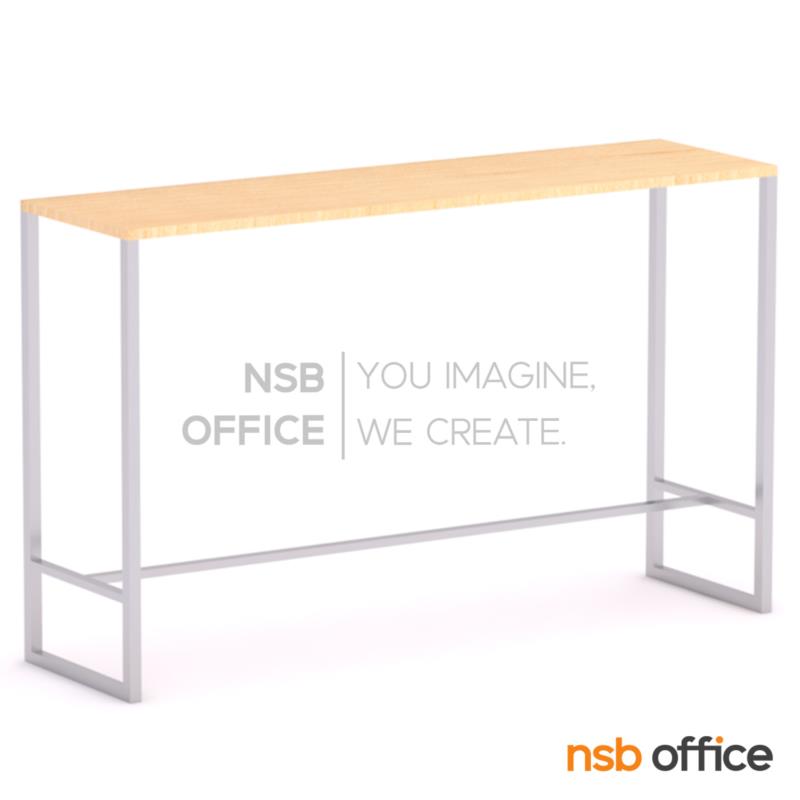 A22A019:โต๊ะเคาน์เตอร์บาร์ รุ่น Bar-C ขนาด 120W, 150W, 180W, 210W และ 240W cm.  ขาเหล็ก มีที่พักเท้า