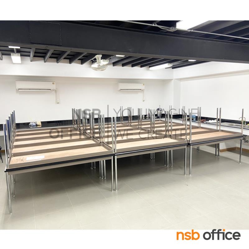 โต๊ะหน้าโฟเมก้าขาว 25 มม. รุ่น Blondie (บลอนดี้) ขนาด 4 ,5 ,6 ฟุต ขาเหล็กเหลี่ยมถอดประกอบได้