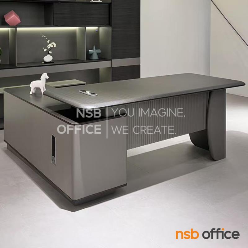 A30A070:โต๊ะผู้บริหารตัวแอล รุ่น Bradley (แบรดลีย์) ขนาด 220W cm. พร้อมตู้ข้าง