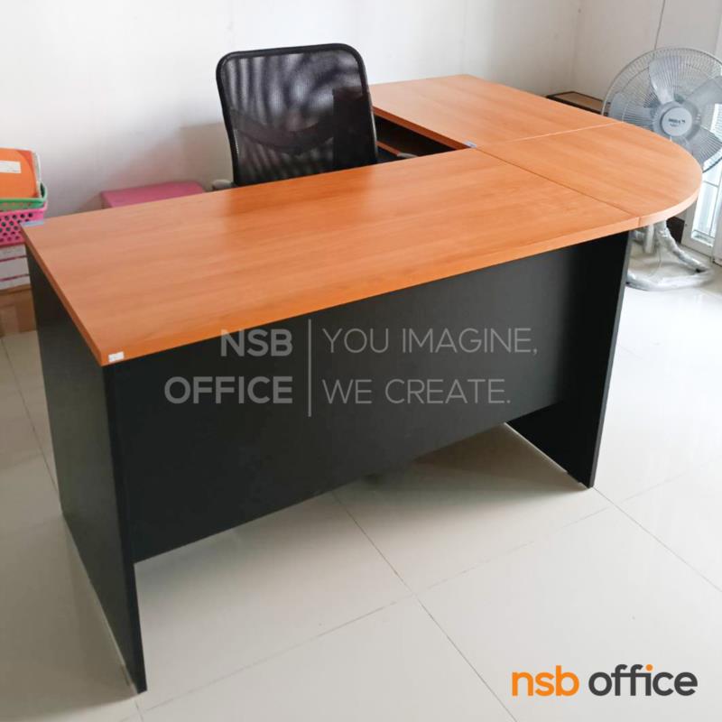 โต๊ะทำงานตัวแอล ชุด 2+1 ชิ้น รุ่น Richard (ริชาร์ด) ขนาด 180W1*140W2 cm. เมลามีน