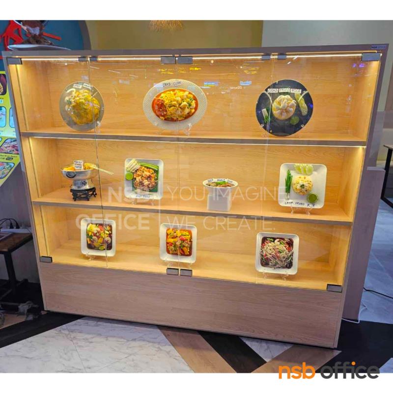 ตู้กระจกโชว์สินค้า รุ่น Thorix (ธอริกซ์) สูง 160 cm.  (มีไฟ led ด้านในโล่งตลอด)