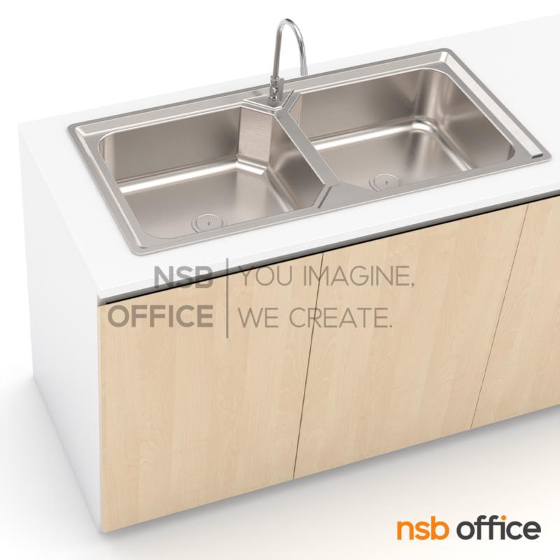 ตู้อ่างซิงค์สแตนเลส 2 หลุม top HPL  รุ่น Synera (ซิเนรา) ขนาด 120W,150W,180W cm. 