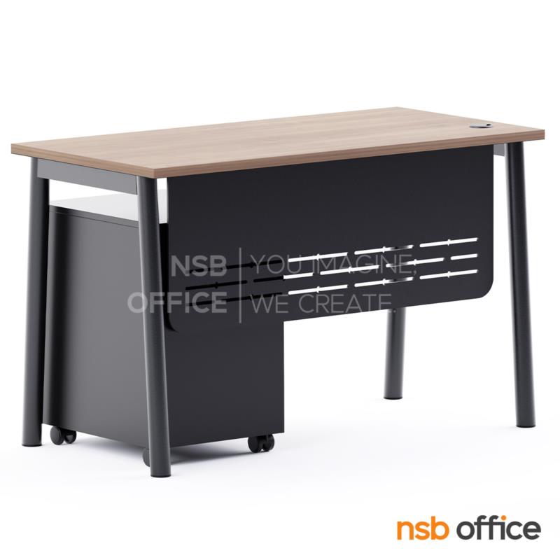 โต๊ะทำงาน รุ่น Anton (แอนตัน) ขนาด 120W cm. บังตาเหล็ก พร้อมตู้ลิ้นชักเหล็กล้อเลื่อน