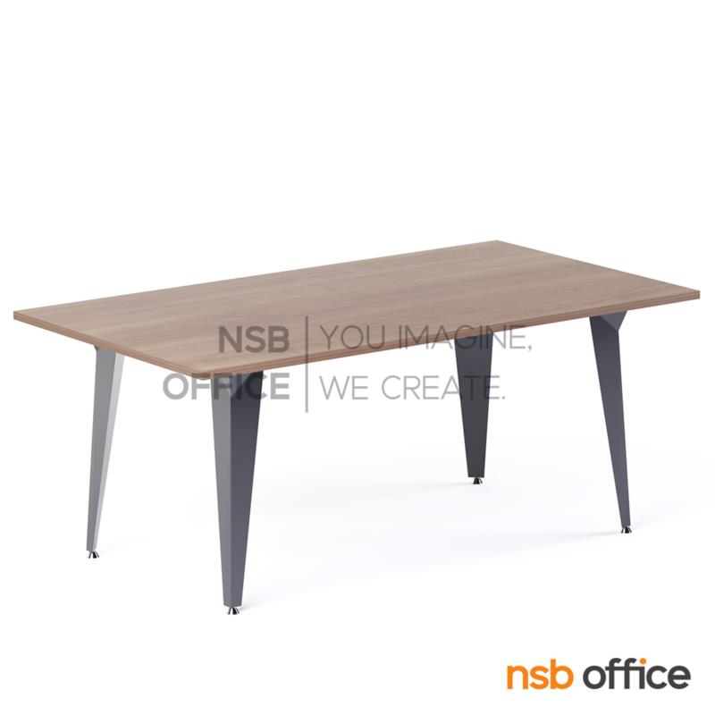โต๊ะประชุมทรงสี่เหลี่ยม รุ่น Drizzle (ดริซเซิล) ขนาด 180W cm. ขาเหล็กทรงสามเหลี่ยมพีระมิด