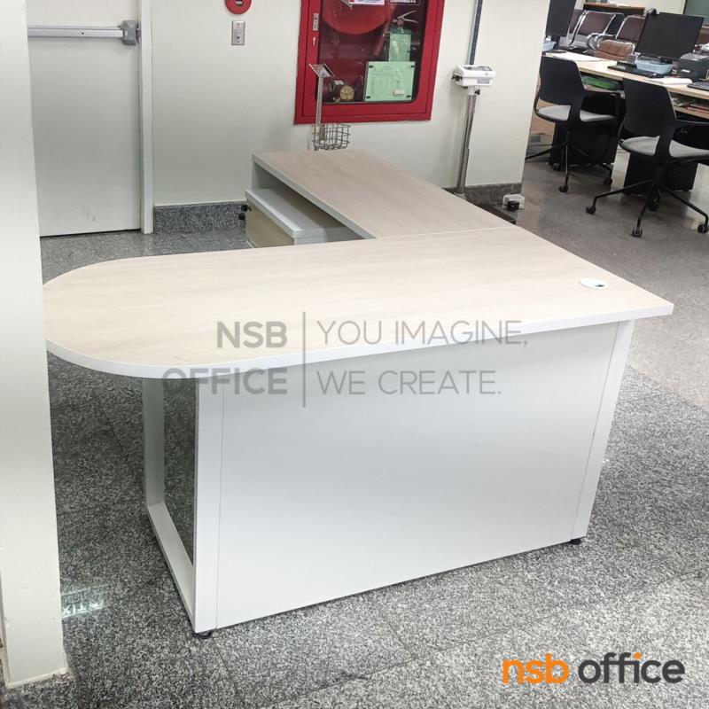 โต๊ะทำงานตัวแอล รุ่น Elthor (เอลธอร์) ขนาด 140W1*160W2 cm. ขาเหล็ก