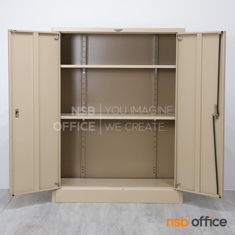 ตู้เอกสารเหล็ก 2 บานเปิดทึบ  รุ่น Ballard (แบลลาร์ด) ขนาด 3 ฟุต 91.4W*122.5H cm. มือจับบิดเขาควาย