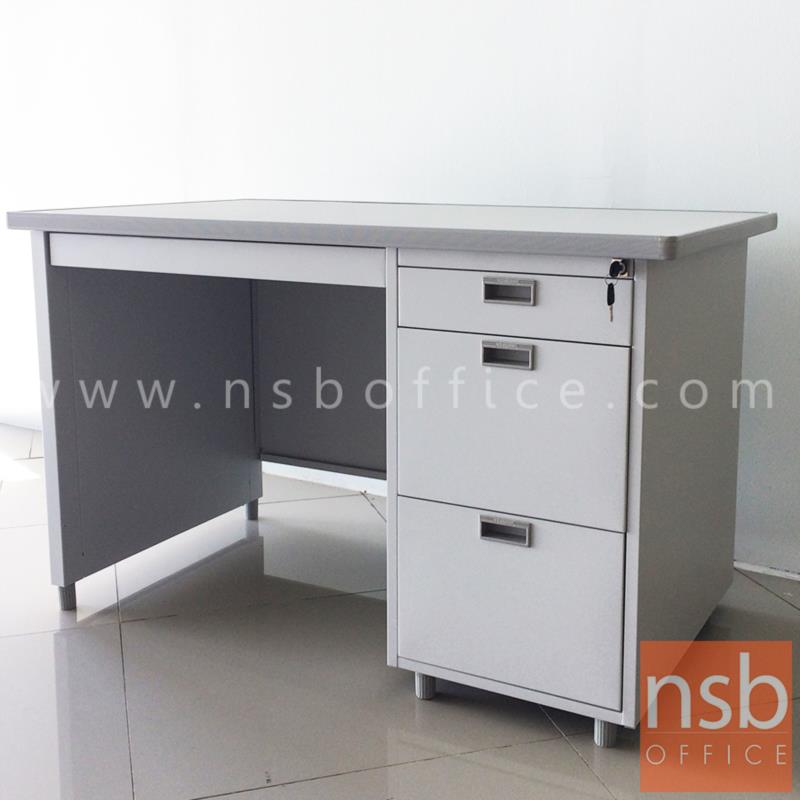 โต๊ะทำงานเหล็ก 4 ลิ้นชัก  100W, 120W cm ทำสีอีพ๊อกซี่พิเศษ (EPOXY)