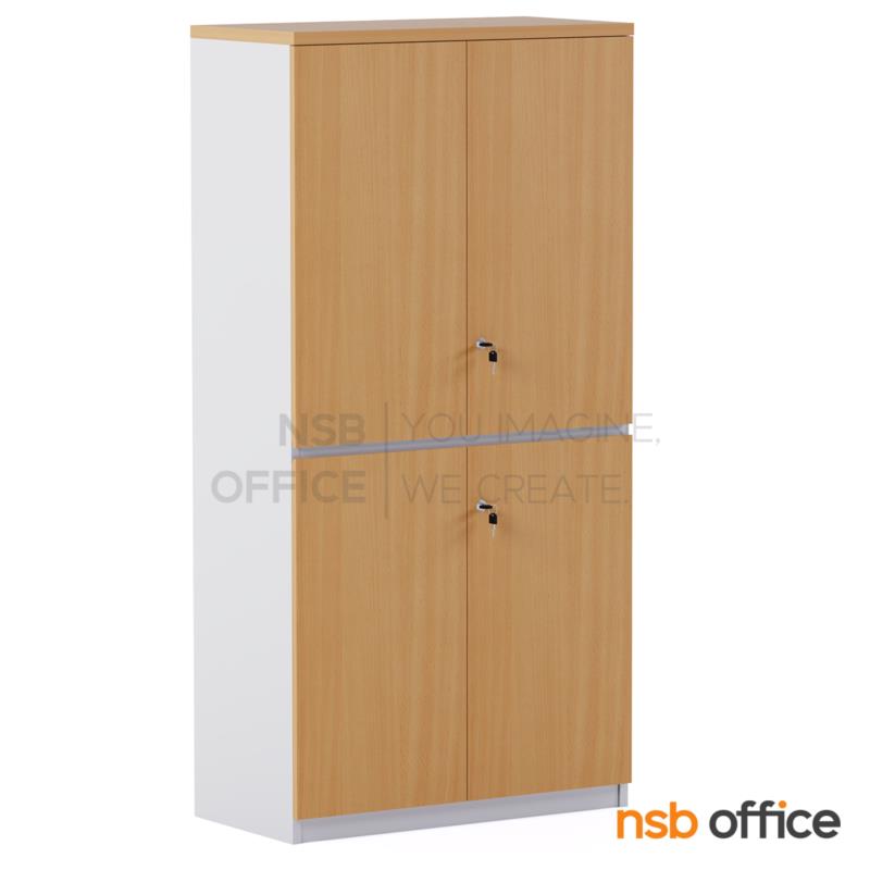 C02A063:ตู้เอกสาร 4 บานเปิดทึบ รุ่น Fleurette (เฟลอเร็ตต์) สูง 160 cm. เมลามีน บานเพ่