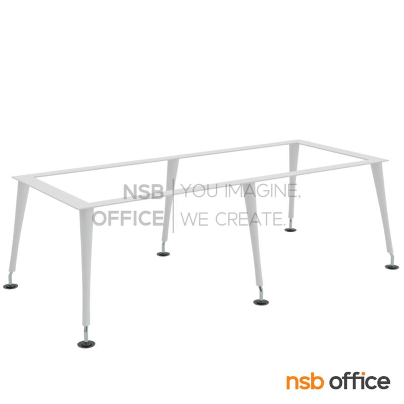 J02A018:โครงขาโต๊ะ 240 cm ขาอลูมิเนียมทรงปลายเรียว รุ่น Forum (โฟร์รัม)  สีขาว