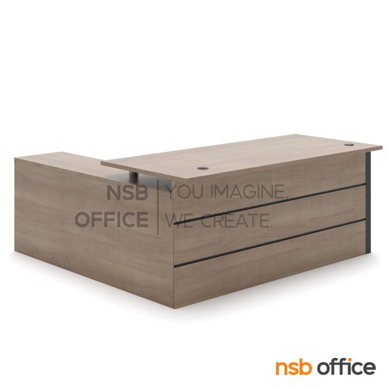 โต๊ะทำงานตัวแอล รุ่น Keyord (คีย์ออร์ด) ขนาด 160W ,180 พร้อมตู้ข้าง