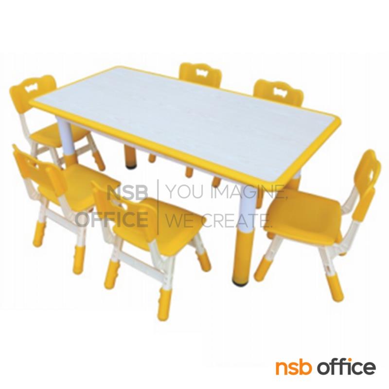 ชุดโต๊ะและเก้าอี้นักเรียนสีสัน รุ่น Zynel (ซีเนล)  (โต๊ะ 1 + เก้าอี้ 6)