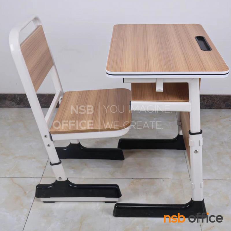 ชุดโต๊ะและเก้าอี้นักเรียน รุ่น Celine (เซลีน) ขนาด 1 ที่นั่ง  มีที่วางหนังสือ และช่องวางปากกา