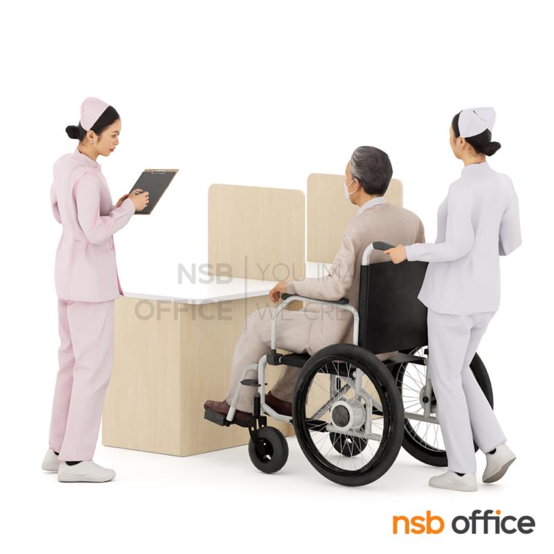 โต๊ะเจาะเลือด รุ่น Phlebo (เฟลโบ) ขนาด 80W cm.  มีฉากกั้นด้านข้าง