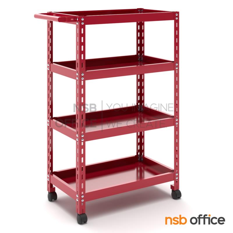 รถเข็นมีขอบกันตก GT21-FW (มี 3 และ 4 แผ่นชั้น) มีมือจับ