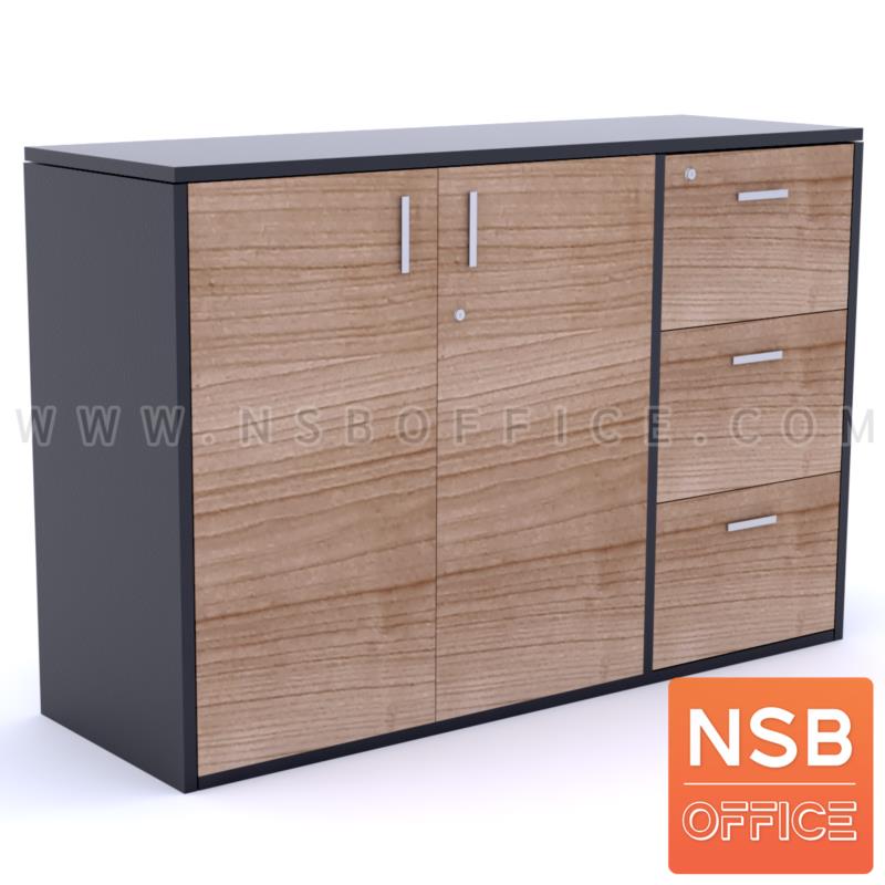 ตู้เอกสาร 2 บานเปิด 3 ลิ้นชักข้าง รุ่น FD-NSB สูง 75 ,80 ,85 cm.  เมลามีน