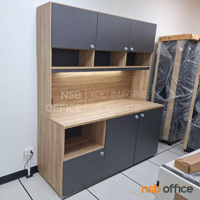 ชุดตู้ครัว  รุ่น Nexor (เน็กเซอร์) ขนาด 180W cm.  มีชั้นวางไมโครเวฟด้านล่าง