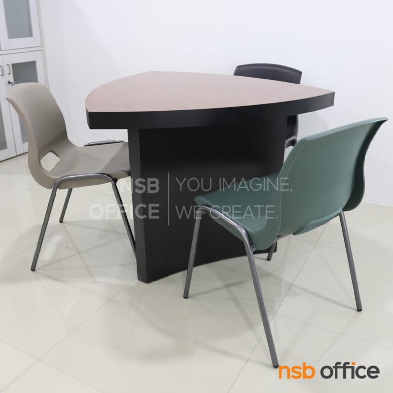 L08A125:ชุดโต๊ะหน้าท็อปสี่เหลี่ยมทรงหยดน้ำ 3 ที่นั่ง  รุ่น Diorite (ไดออไรต์) ขนาด 97W cm.  พร้อมเก้าอี้โพลี