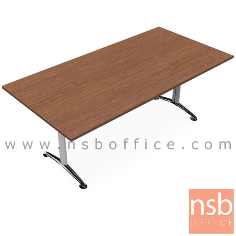 A22A008:โต๊ะประชุมทรงสี่เหลี่ยม  รุ่น Quirinus 8 ,10 ที่นั่ง ขนาด 200W ,240W cm.  ขาเหล็กตัวที 