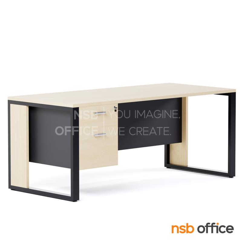 A28A012:โต๊ะผู้บริหาร 2 ลิ้นชัก  รุ่น Levonix (เลโวนิกซ์) ขนาด 180W cm.  โครงขาเหล็ก